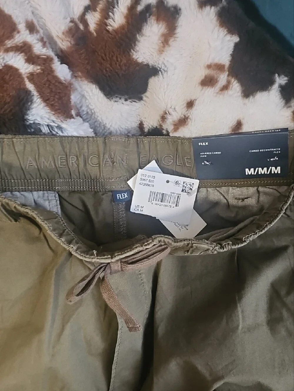 American Eagle Outfitters Olive Green Cargo Pants - Men's Drawstring Utility